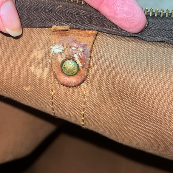FINAL PRICE Authentic Louis Vuitton Keepall Canvas Leather Parts Rehab Damaged - Picture 7 of 17
